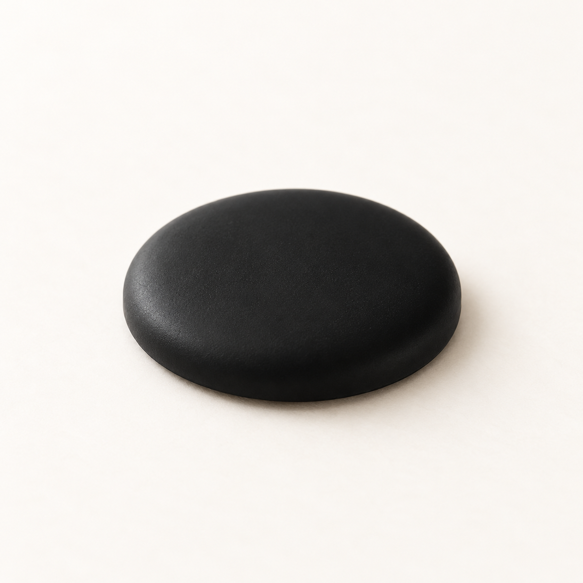 Black round silicone door knob wall protector by Kindwall