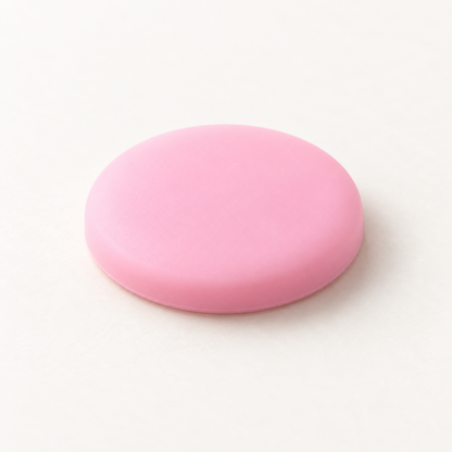 Pink round silicone door knob wall protector by Kindwall