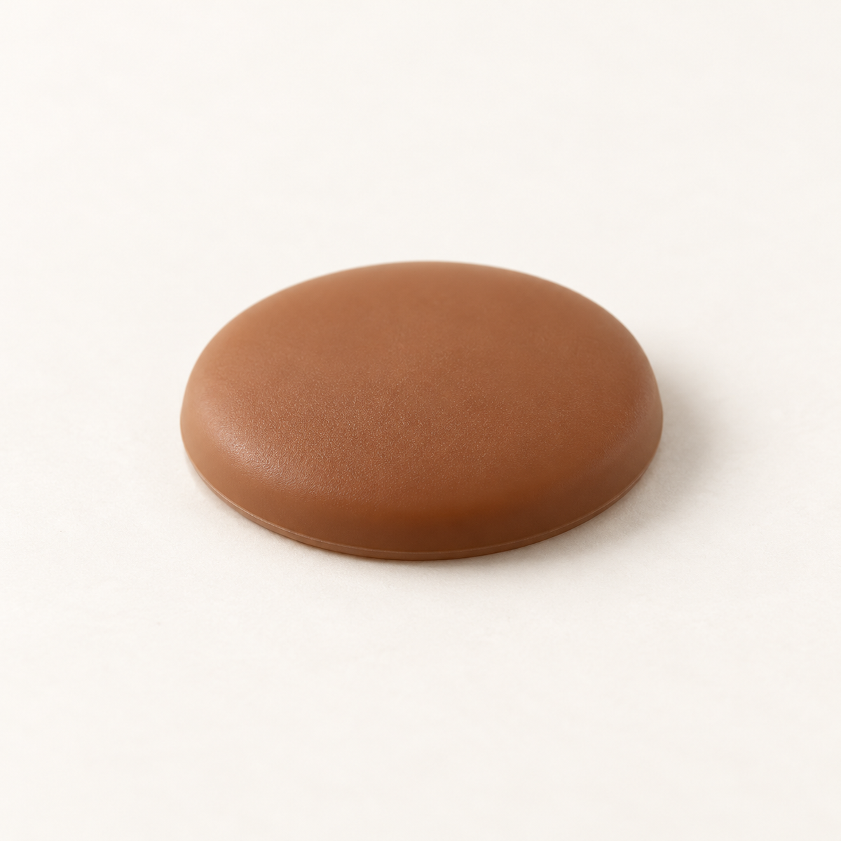 Brown round silicone door knob wall protector by Kindwall