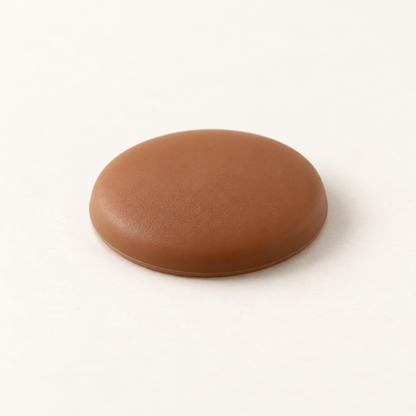 Brown round silicone door knob wall protector by Kindwall